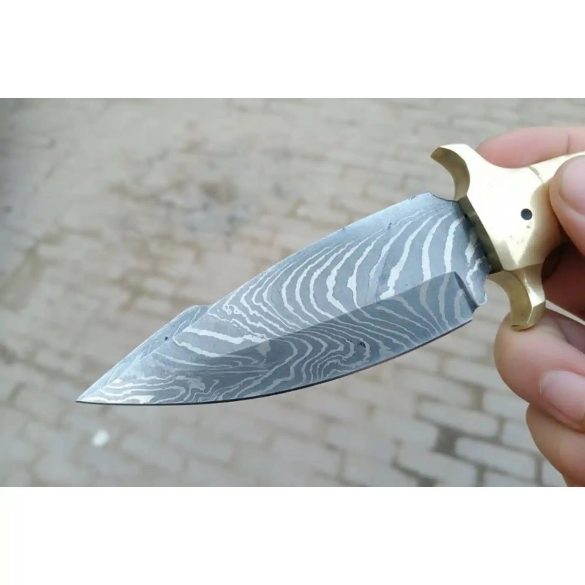 10” Damascus steel Hunting Knife with Olive wood handle