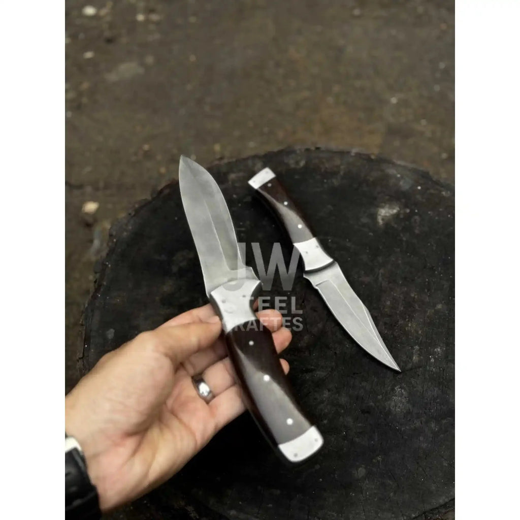 Hand-Forged 3-Piece Kitchen Knife Set with  Dark Rosewood Handles