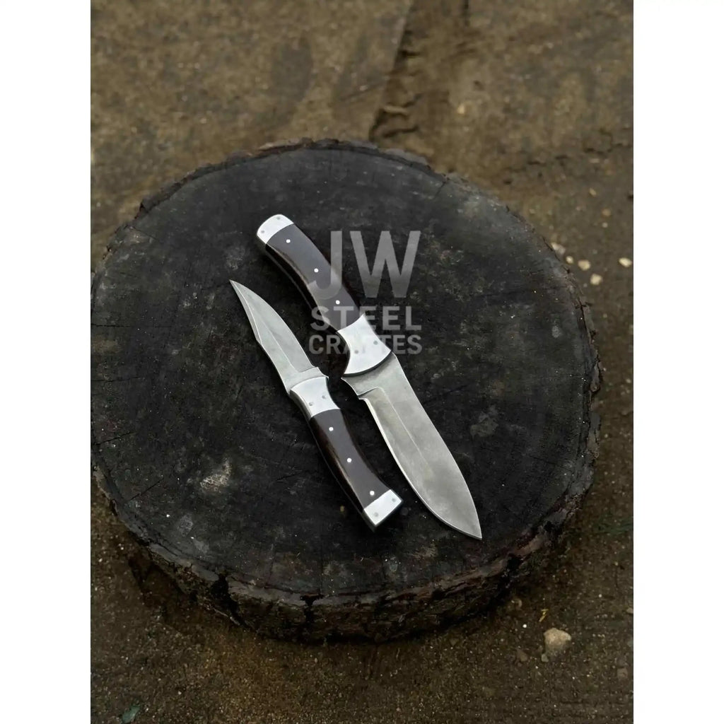 Hand-Forged 3-Piece Kitchen Knife Set with  Dark Rosewood Handles