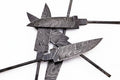 5-Piece Hand Forged Damascus Hunting Knife Blanks Set