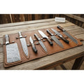 8-Piece Damascus Kitchen Knife Set with Full Tang Blades and Pakka Wood Handles