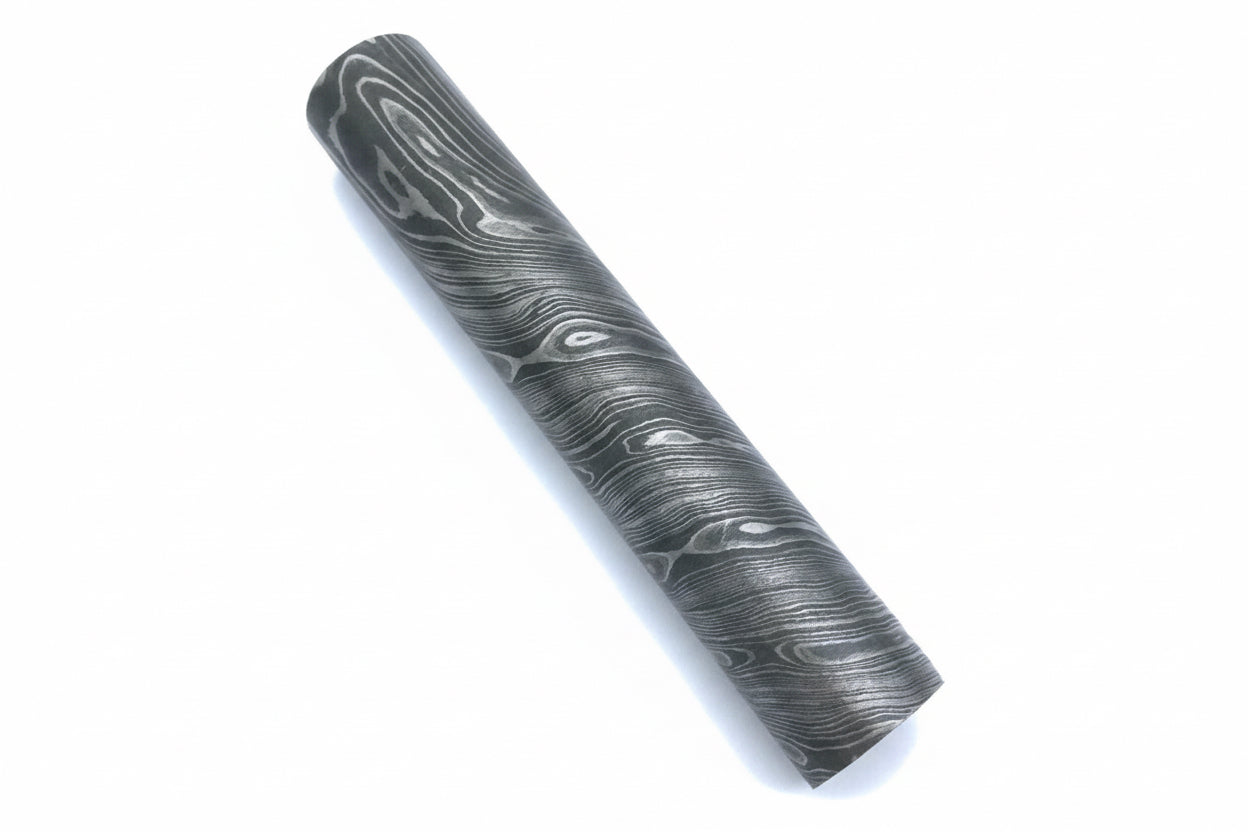 custom handmade Damascus Steel round bar rod with 25.5mm thick