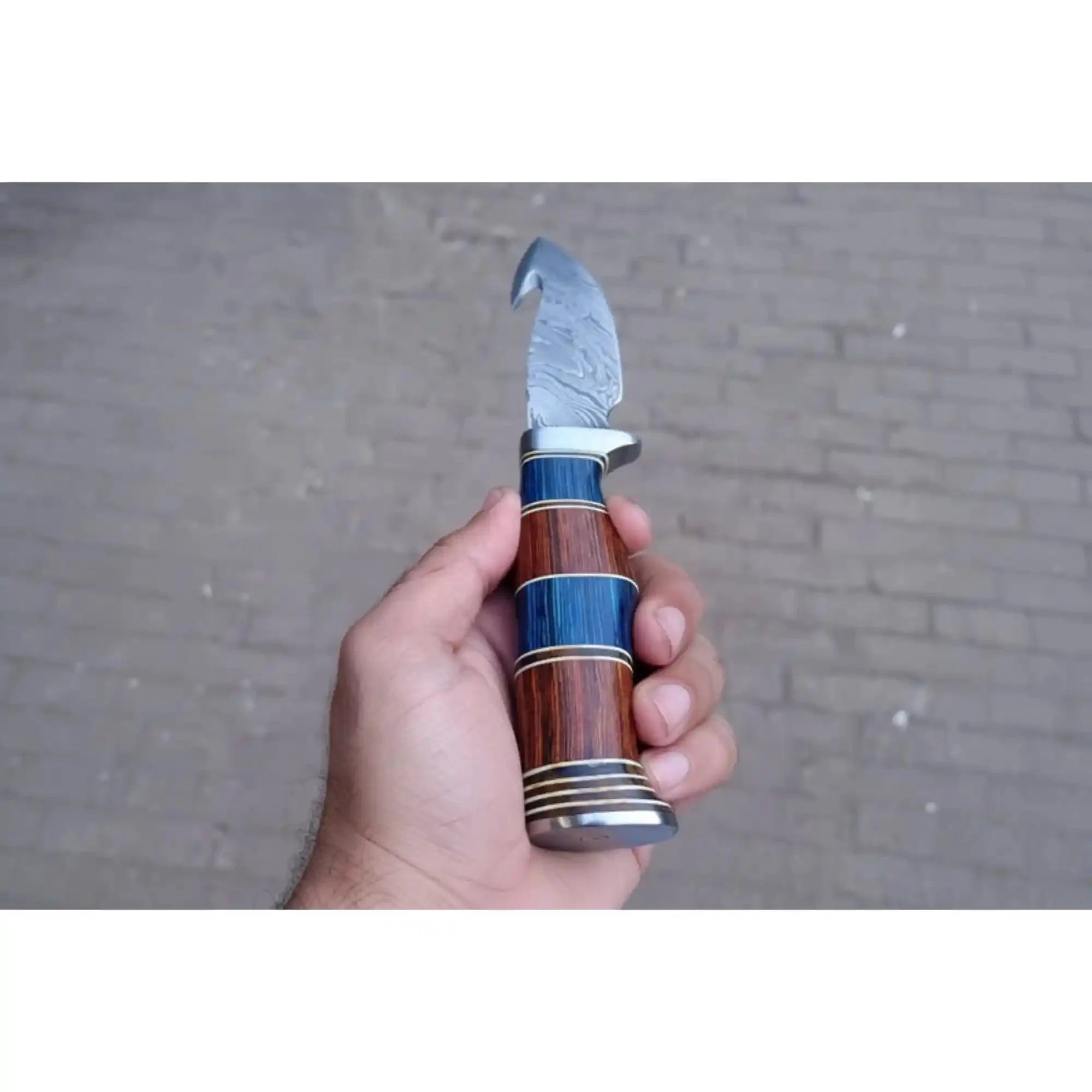 Custom Handmade Hunting Gut Hook Skinner Knife.
