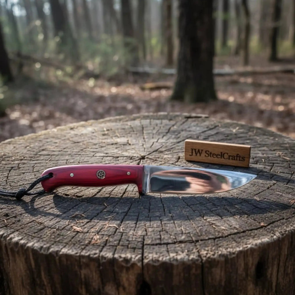 Stainless Steel Hunting Knife – Multiple Handle Colors | JW SteelCrafts