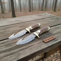 Gut Hook Skinner Knives Pair stag handle