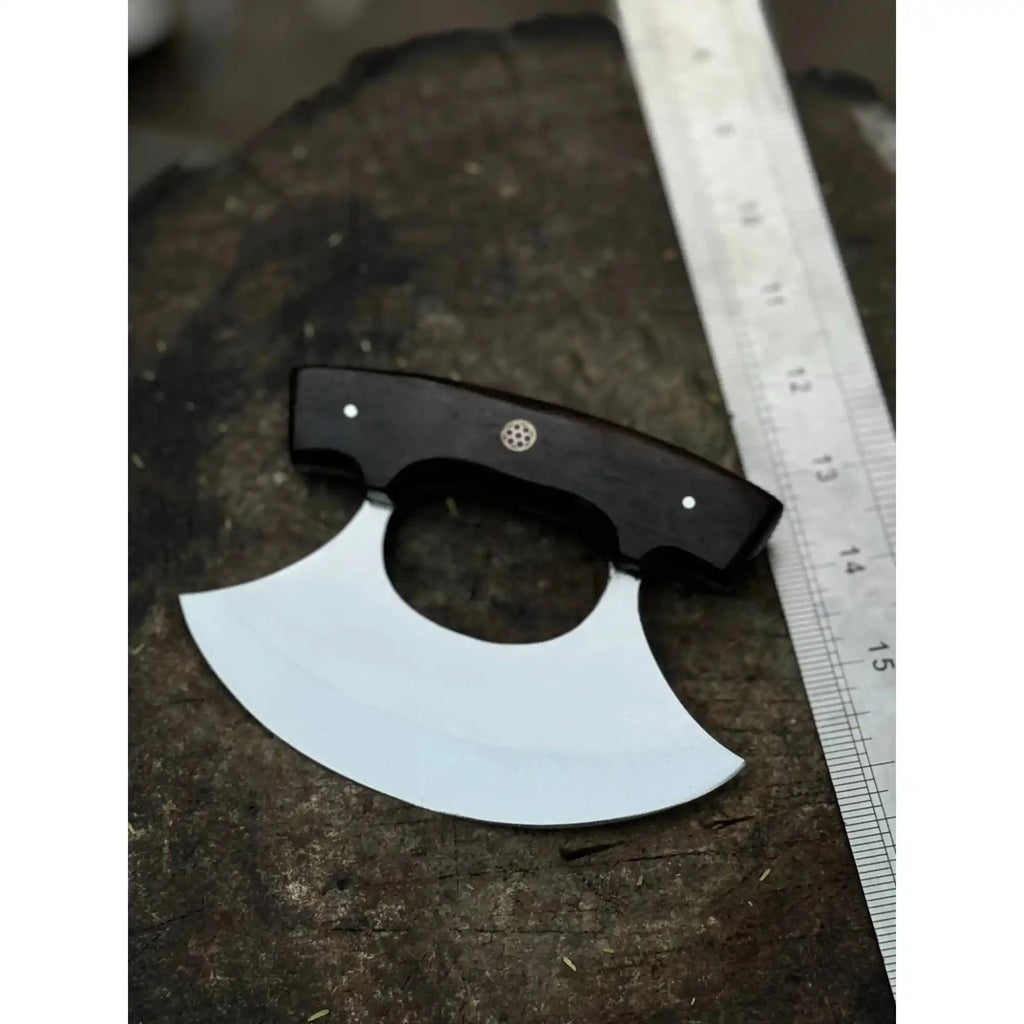 Handcrafted Ulu Chopper Knife – Wenge Wood Handle | Stainless Steel Blade | JW SteelCrafts