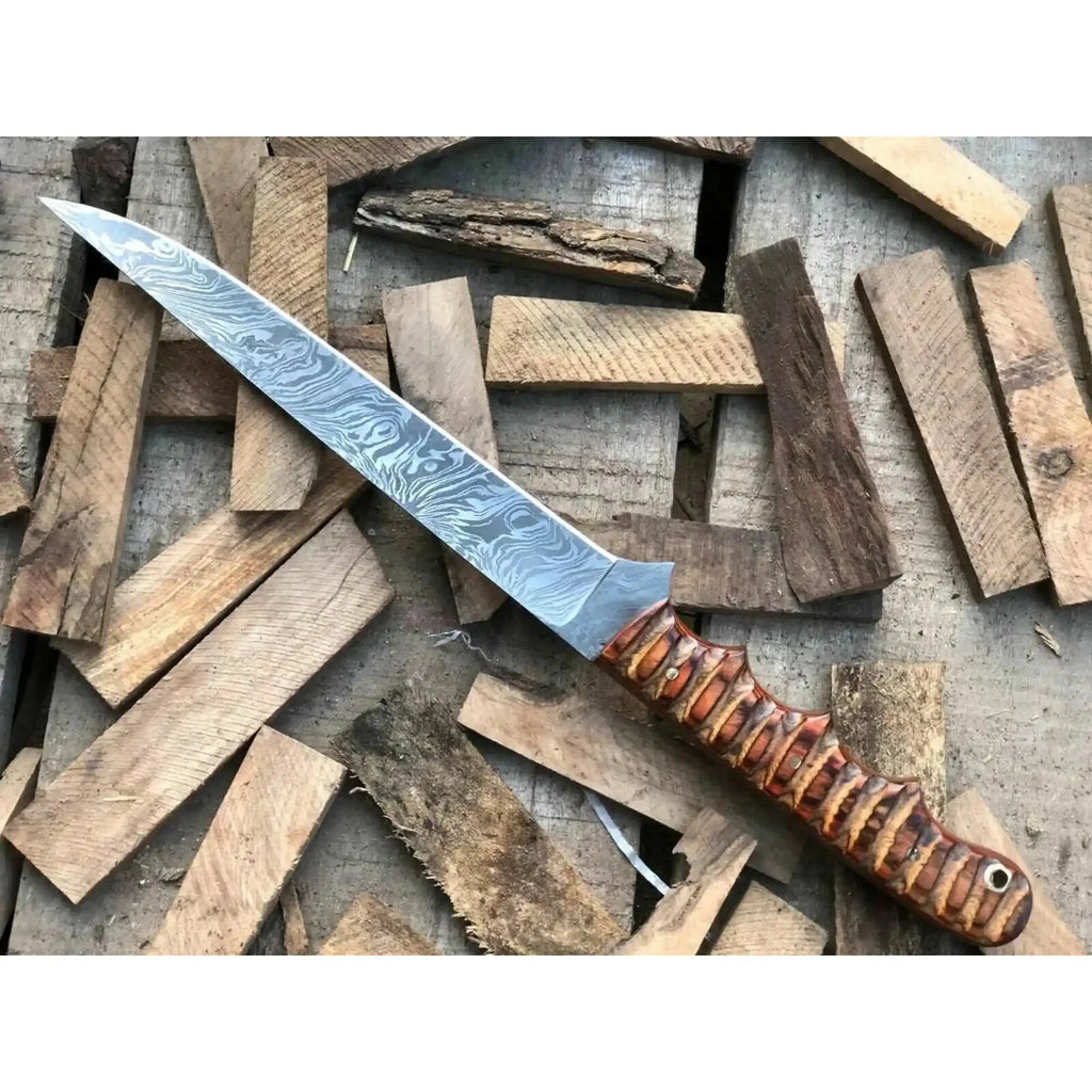 Handmade Damascus Fish Fillet Knife – Precision Blade for Clean Cutting