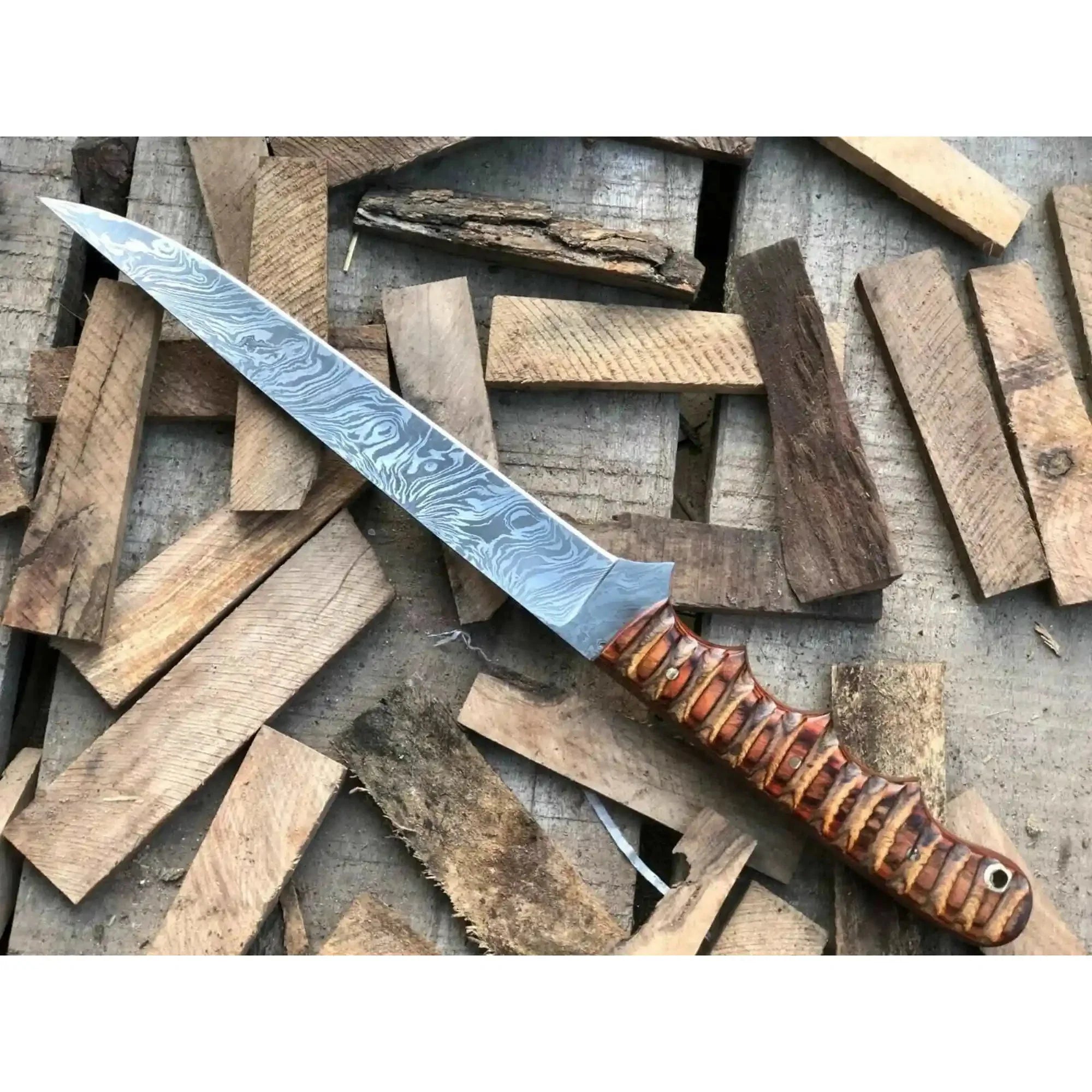 Handmade Damascus Fish Fillet Knife – Precision Blade for Clean Cutting