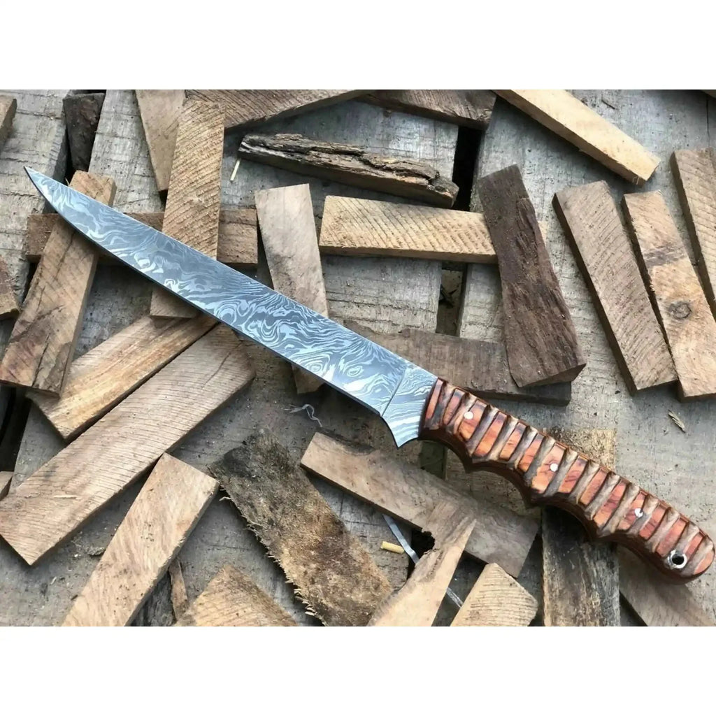 Handmade Damascus Fish Fillet Knife – Precision Blade for Clean Cutting