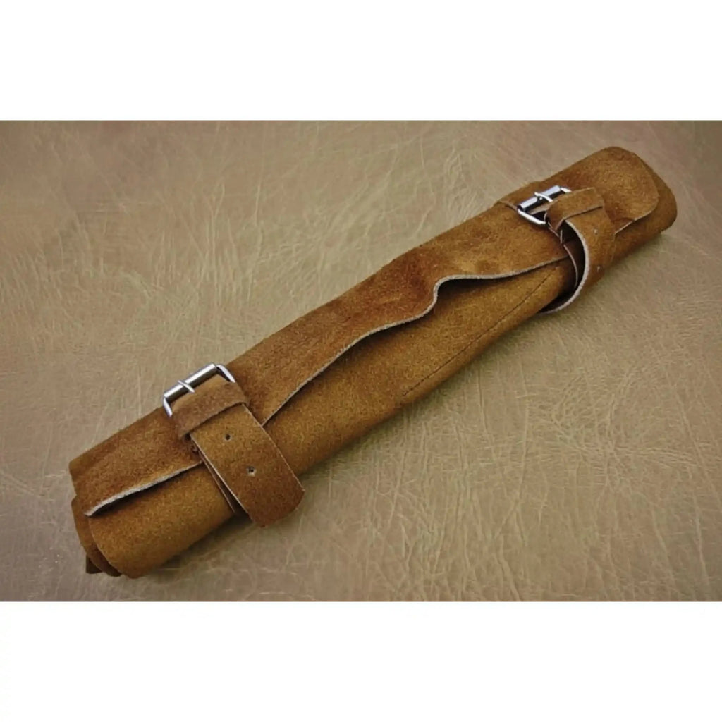 5-Piece Handmade Damascus Kitchen Knife Set with Red Pakka Wood Handles