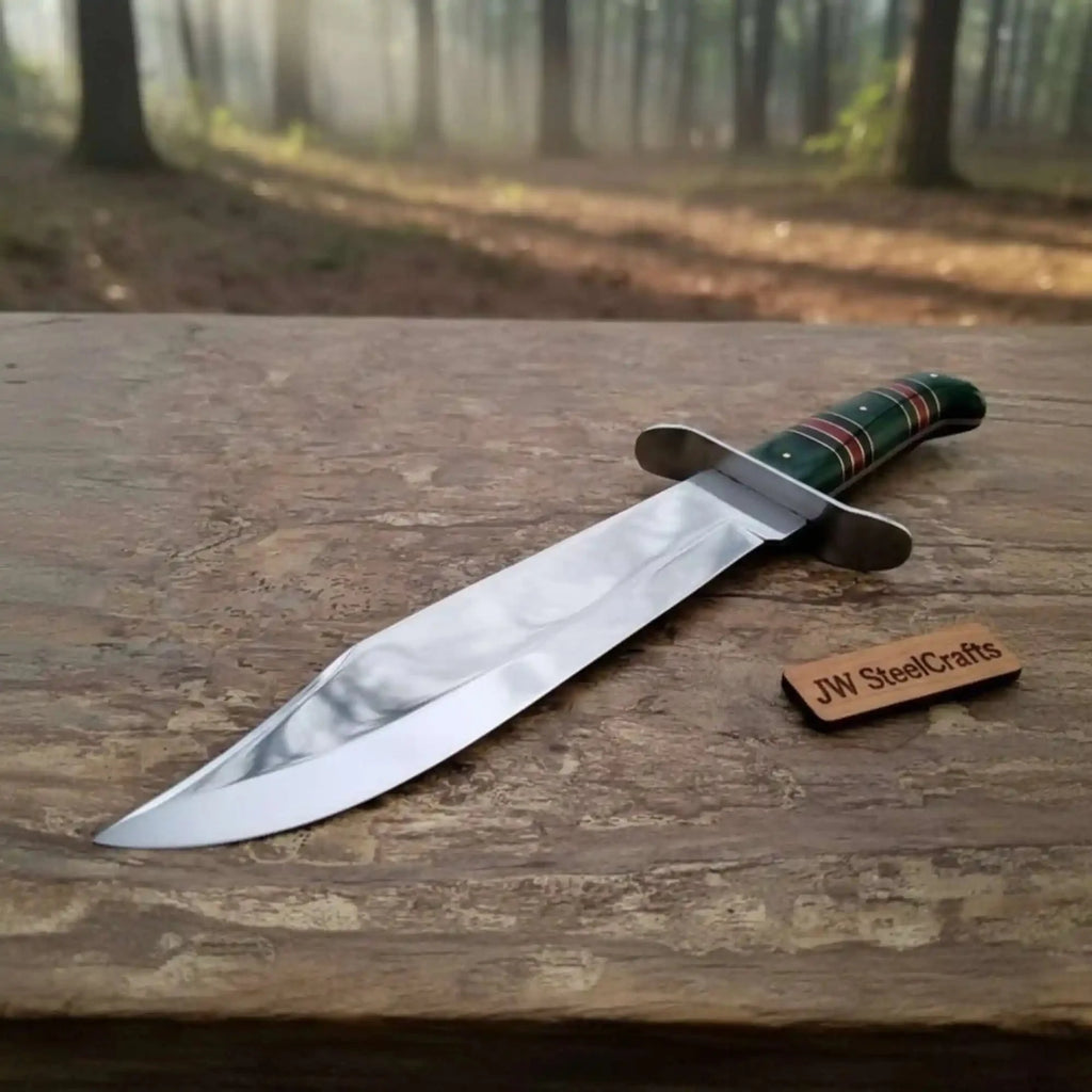 Handmade Sheffield Clip Point Bowie Knife Polished Steel Custom Handle