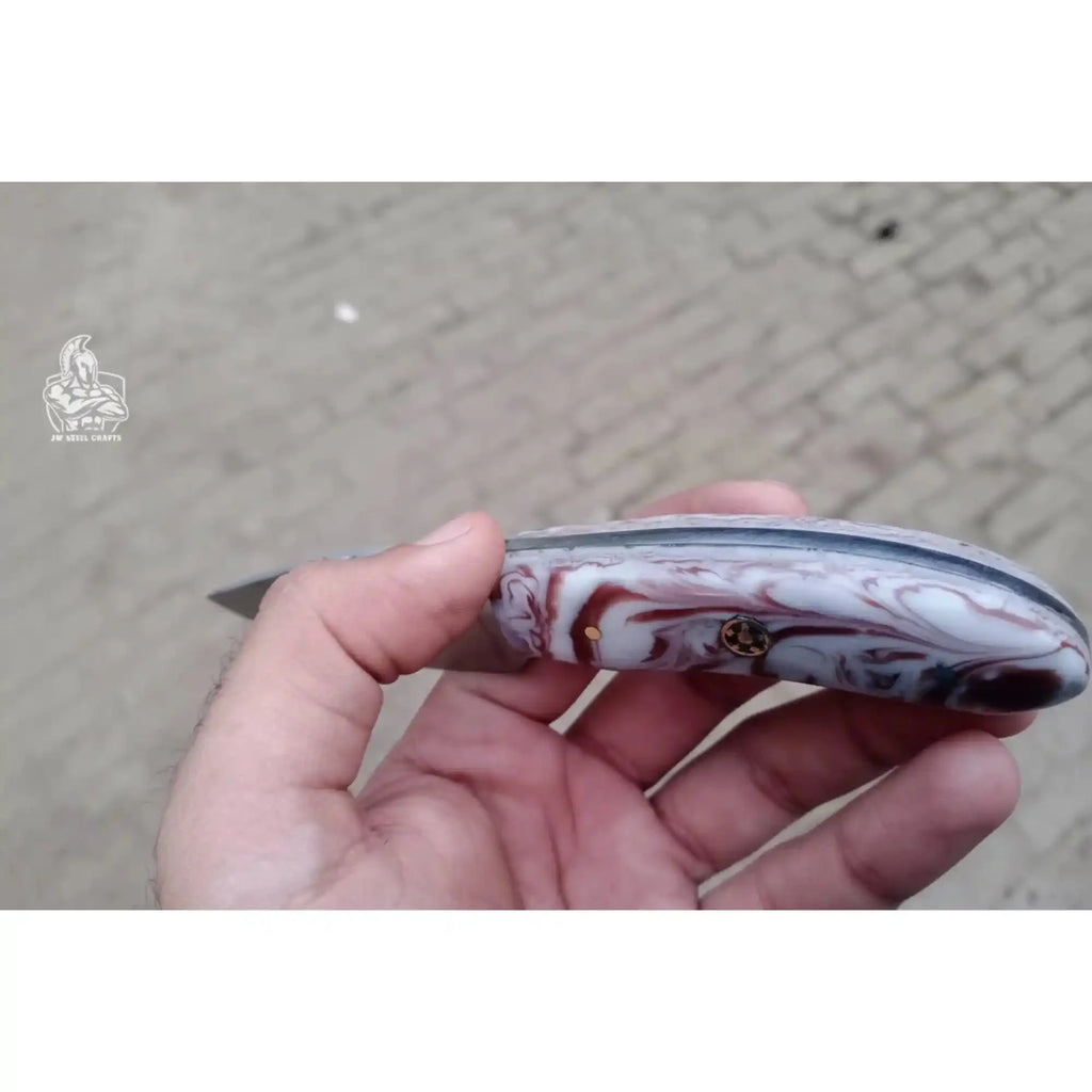 Handmade Skinner Knife Resin Handle 6 Inch Overall Fixed Blade Hunting Knife