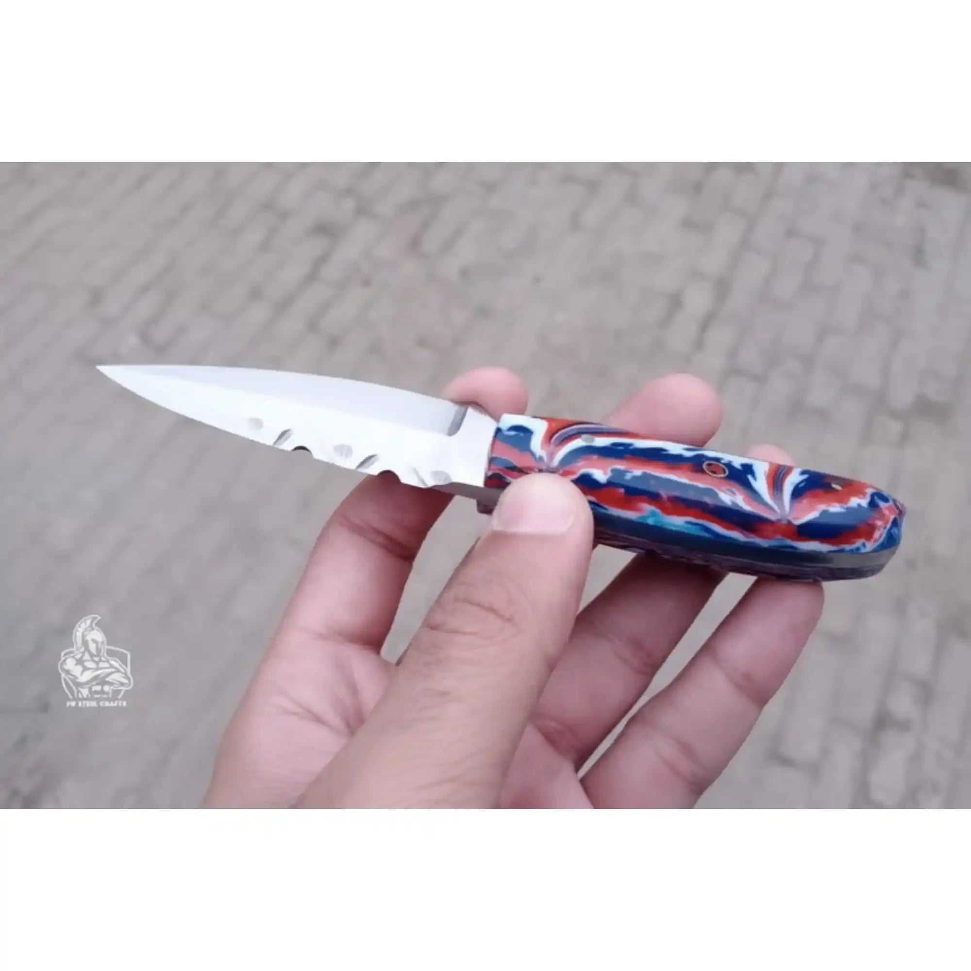 Handmade Skinner Knife Resin Handle Fixed Blade Hunting Knife JW SteelCrafts