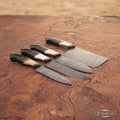 High-Carbon Damascus Butcher Cleaver and Precision Kitchen Knife Set