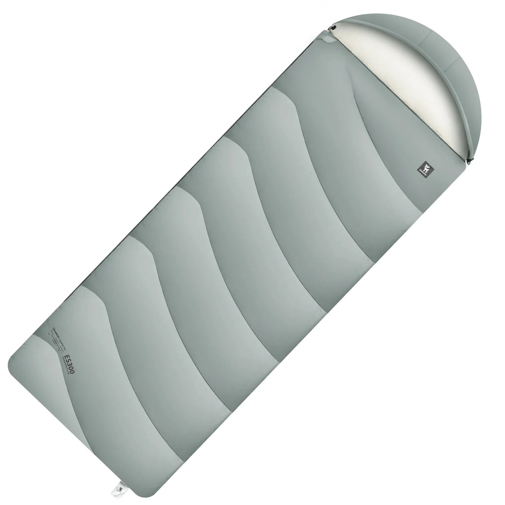 Cotton Envelope Portable Backpacking Sleeping Bag for Outdoor Camping with Compression Sack