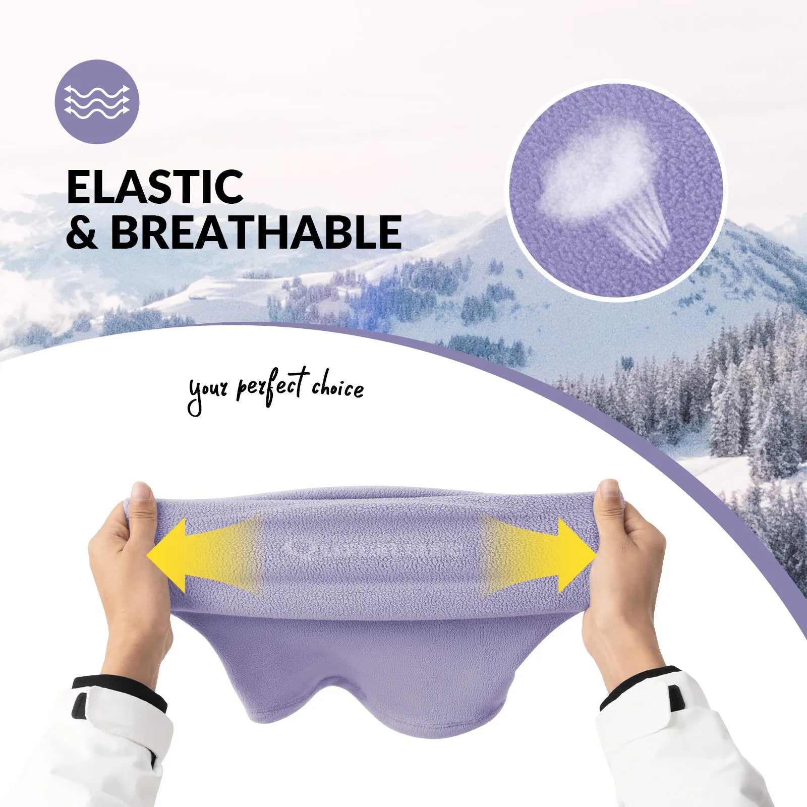 Double-Sided Fleece Integrated Face and Neck Warmer for Ultra Comfort