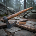 Real Forged Viking Combat Tomahawk bearded axe hatchet With Rose Wood Handle