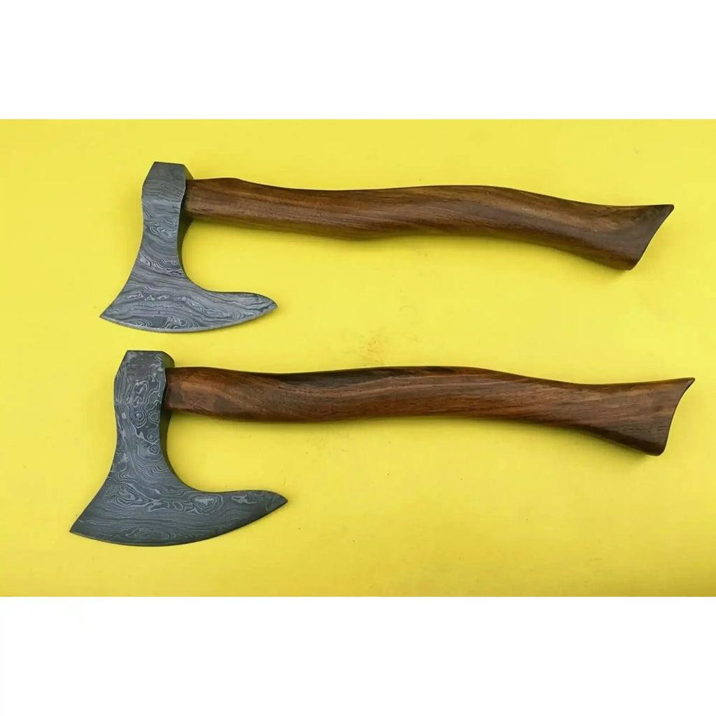Set of Two Bearded Axes 20 Inch Curved Handles