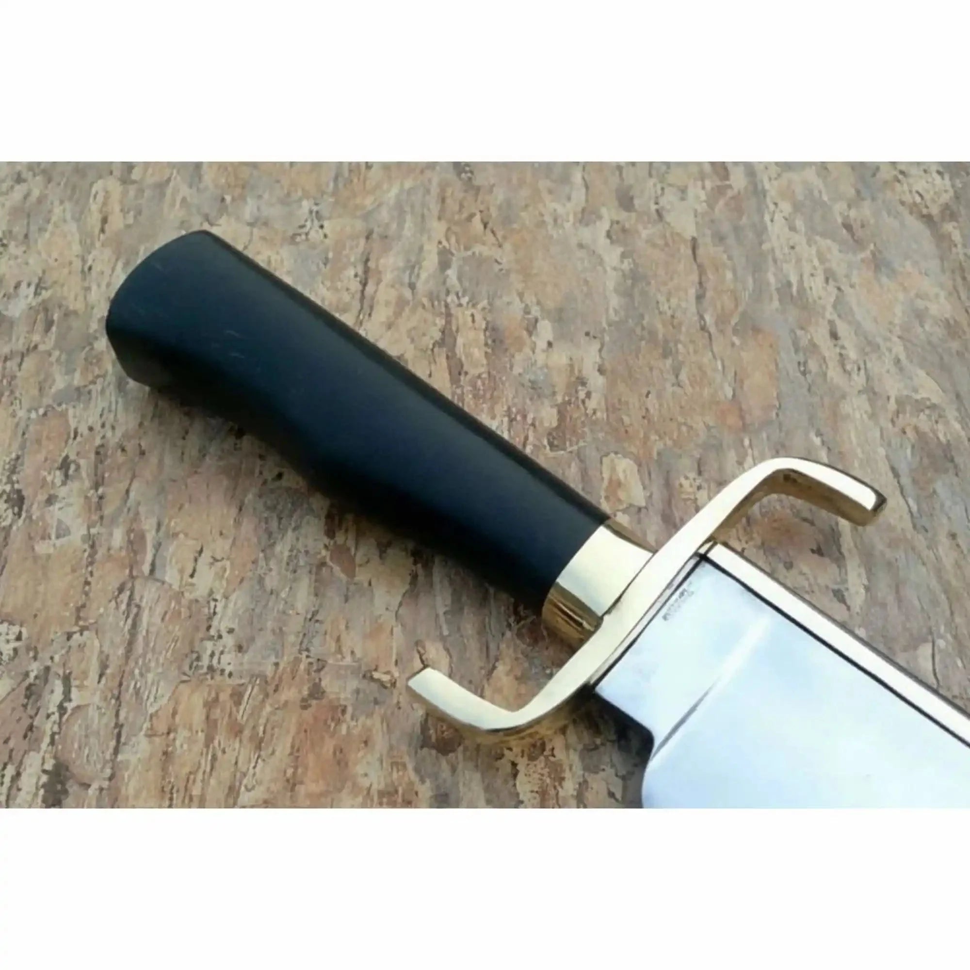 Sheffield Clip Point Bowie Knife Brass Spine Damascus or Polished Blade Exotic Handle