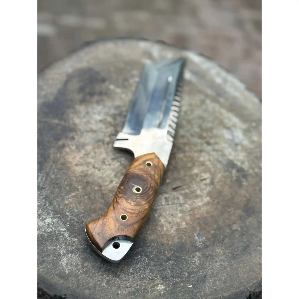 Stainless Steel Tracker Knife with Rosewood Handle | Full Tang Outdoor Knife