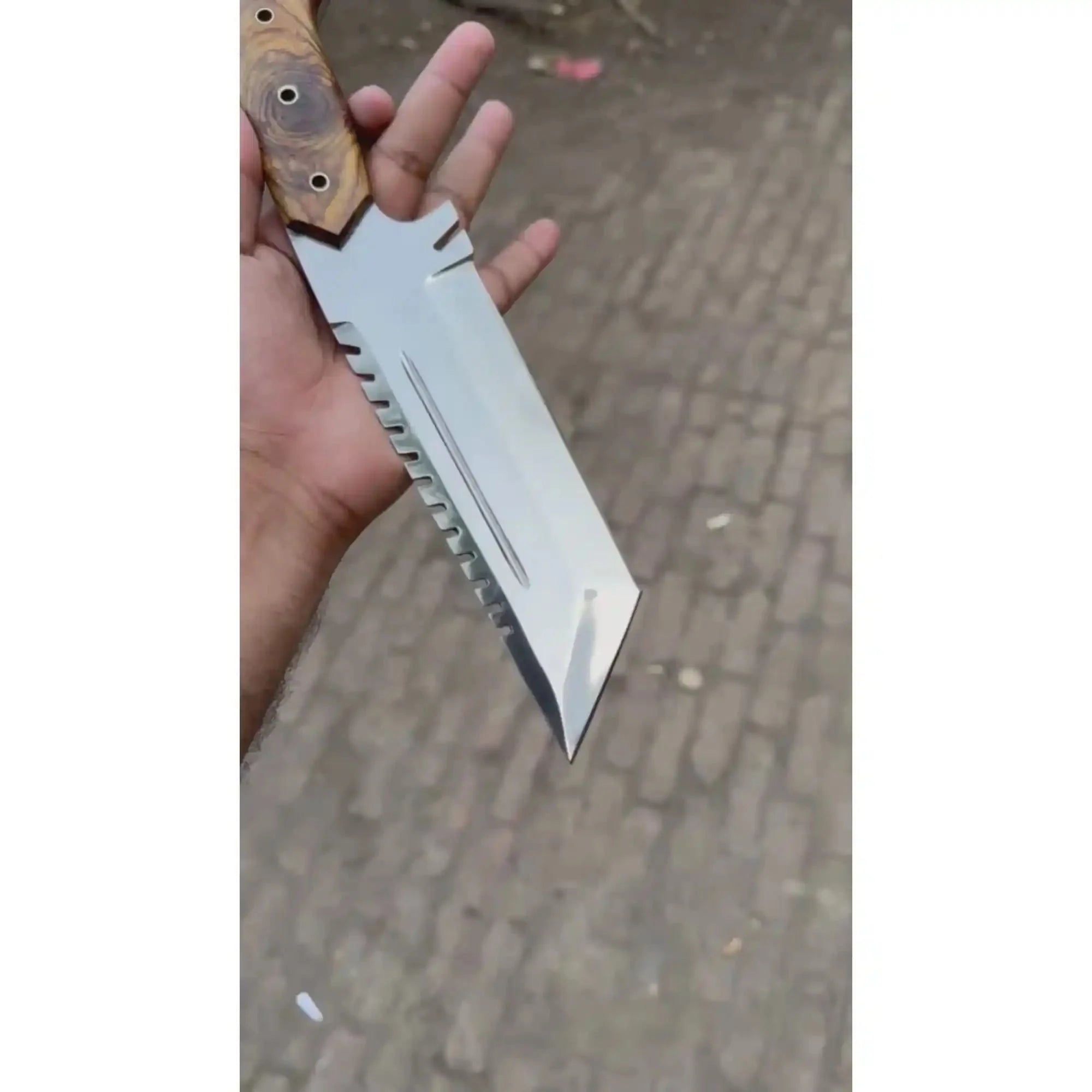 Stainless Steel Tracker Knife with Rosewood Handle | Full Tang Outdoor Knife